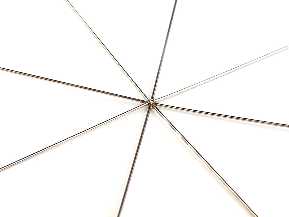 Christmas wire star / snowflake for beading diy ø9 cm - Platinum (2 Pieces)