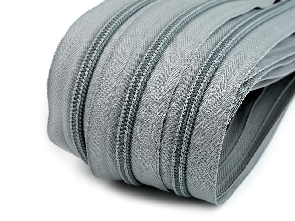 Continuous nylon zipper, no 5, for bx type sliders - Black (200 Meters)
