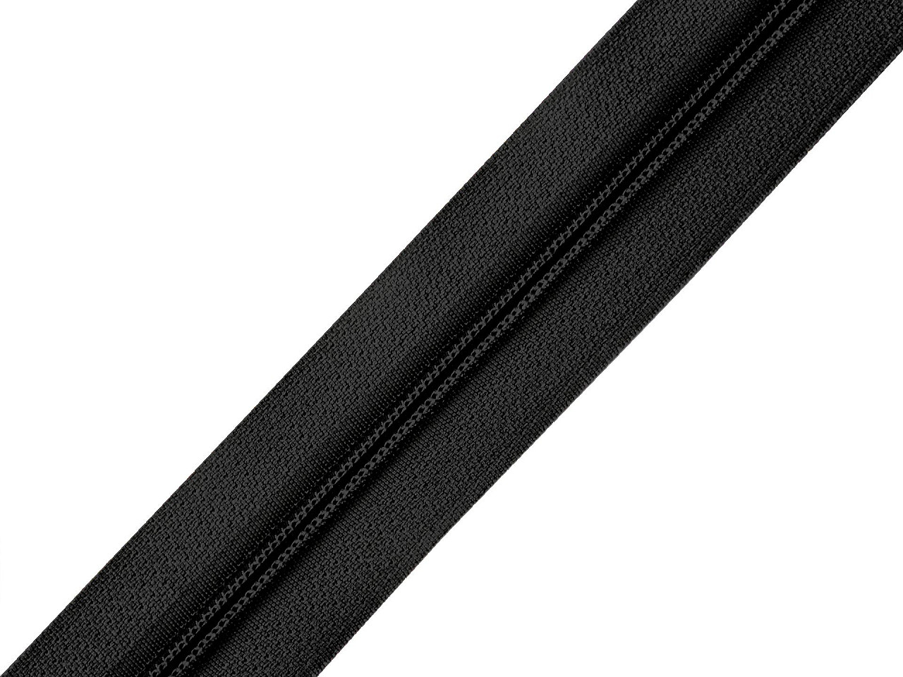 Continuous nylon zipper, no 3, for bx type sliders - Black (25 Meters)