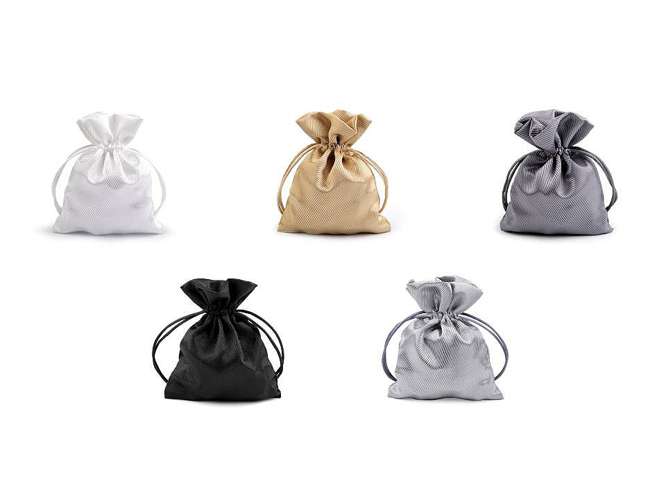 Satin gift pouch bag 9.5x13 cm - Gold lt. (10 Pieces)