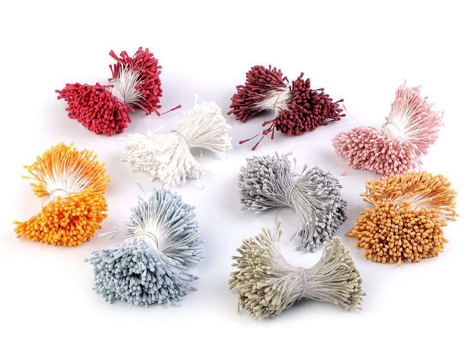 Artificial flower pistils / stamens - Powder (10 Bunches)