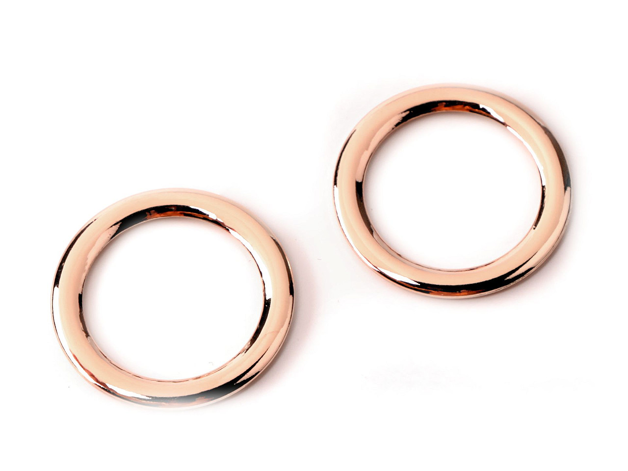 Metal flat ring / buckle ø28 mm - Gold light (10 Pieces)