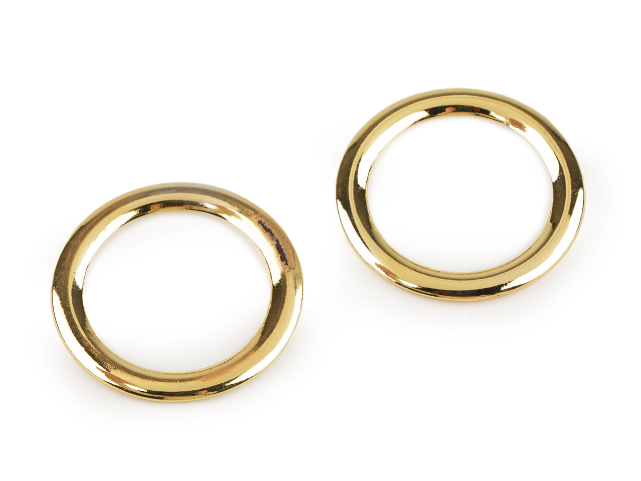 Metal flat ring / buckle ø28 mm - Gold light (10 Pieces)