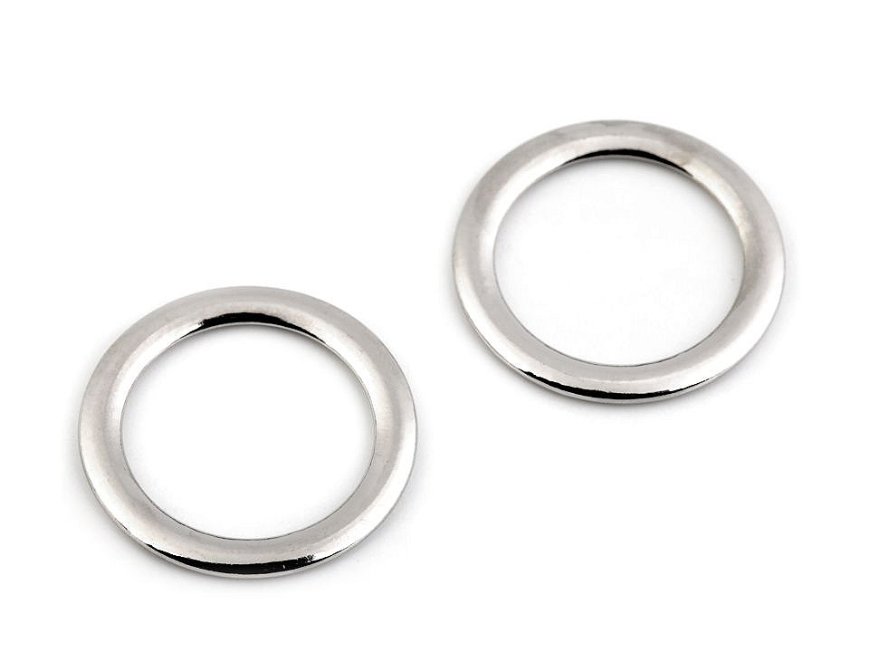 Metal flat ring / buckle ø28 mm - Gold light (10 Pieces)
