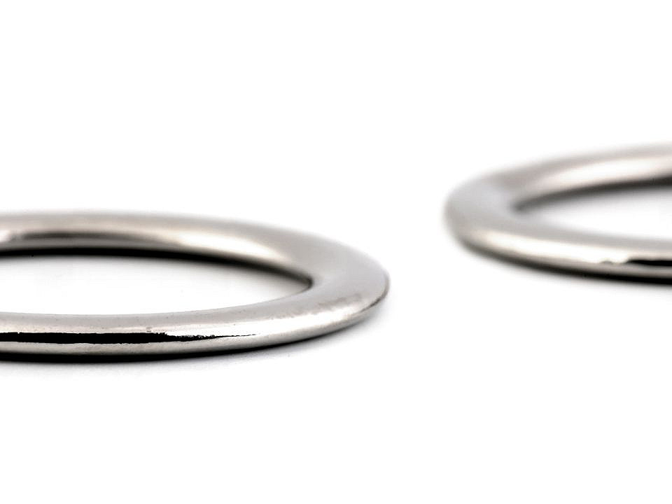 Metal flat ring / buckle ø28 mm - Gold light (10 Pieces)