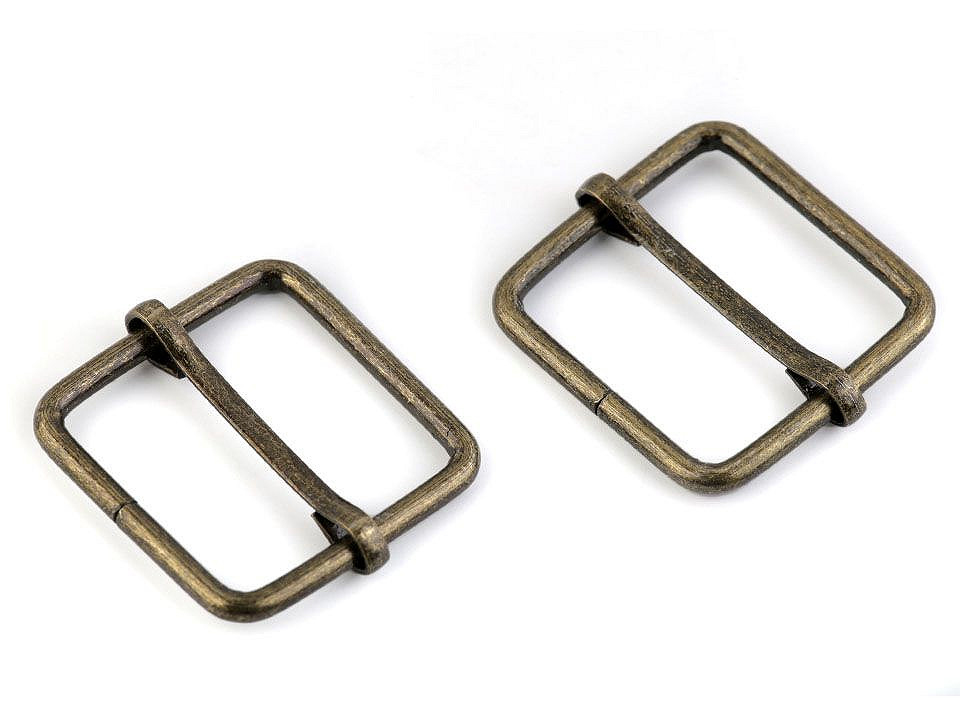 Adjustable slide square buckle width 26 mm - Black varnish (200 Pieces)