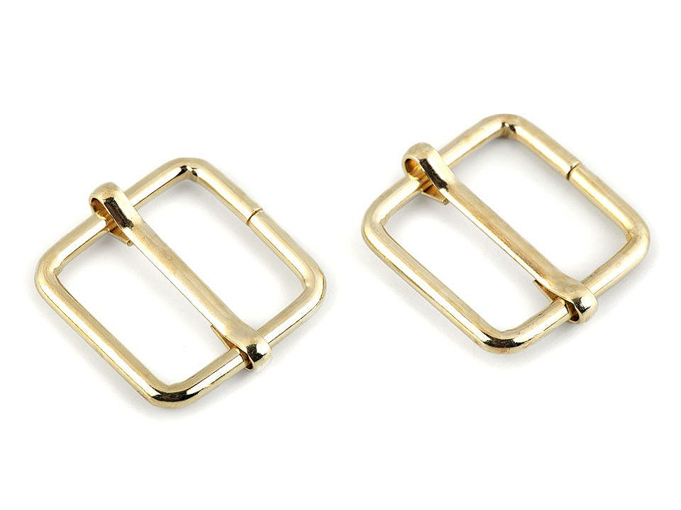 Adjustable slide square buckle width 20 mm - Gold lt. (10 Pieces)
