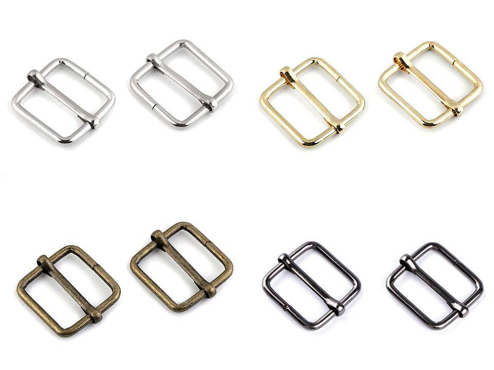 Adjustable slide square buckle width 20 mm - Gold lt. (10 Pieces)