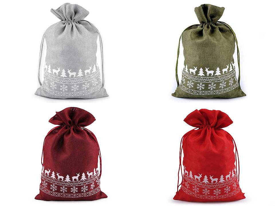 Christmas gift bag 20x30 cm - Red (1 Piece)