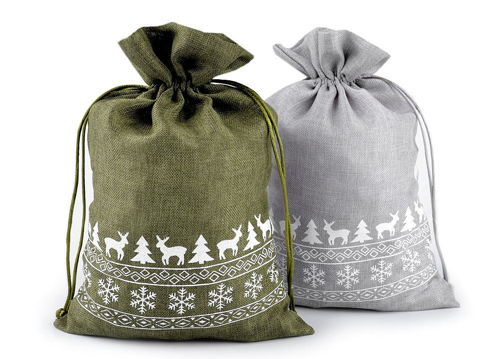 Christmas gift bag 20x30 cm - Red (1 Piece)