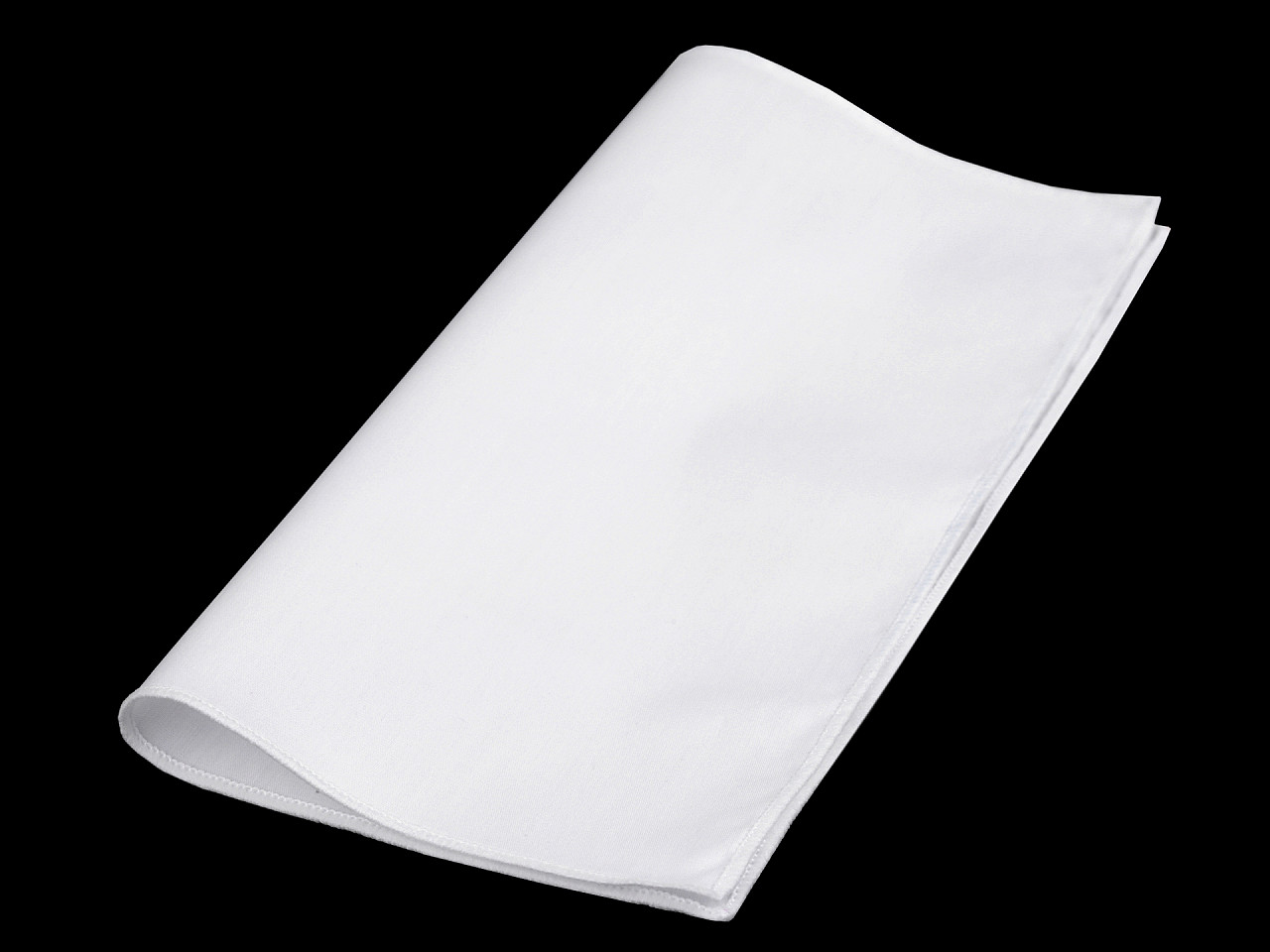 Cotton pocket handkerchief in box - White (1 Piece)