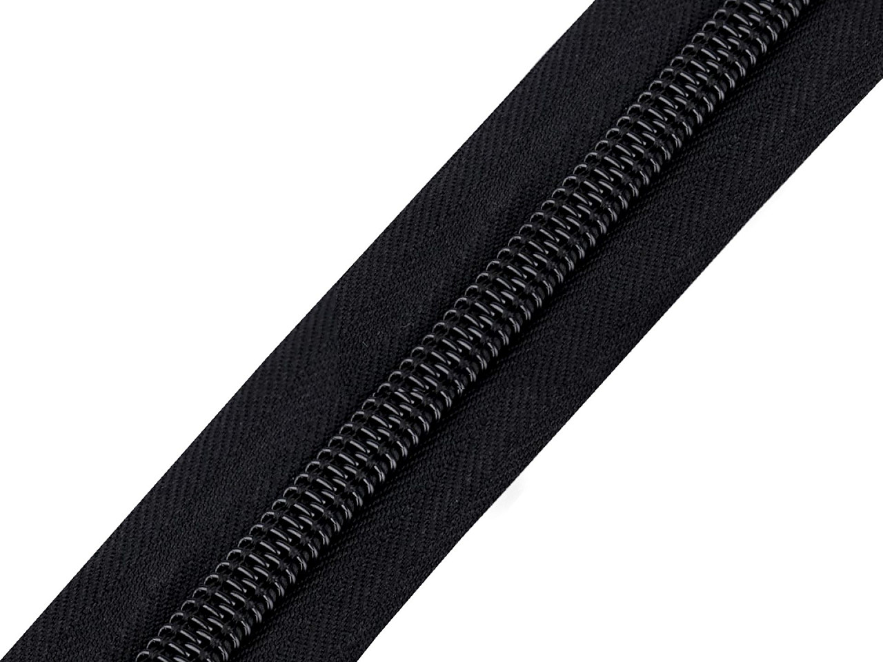 Continuous nylon zipper no 10 - Black (1 Meter)