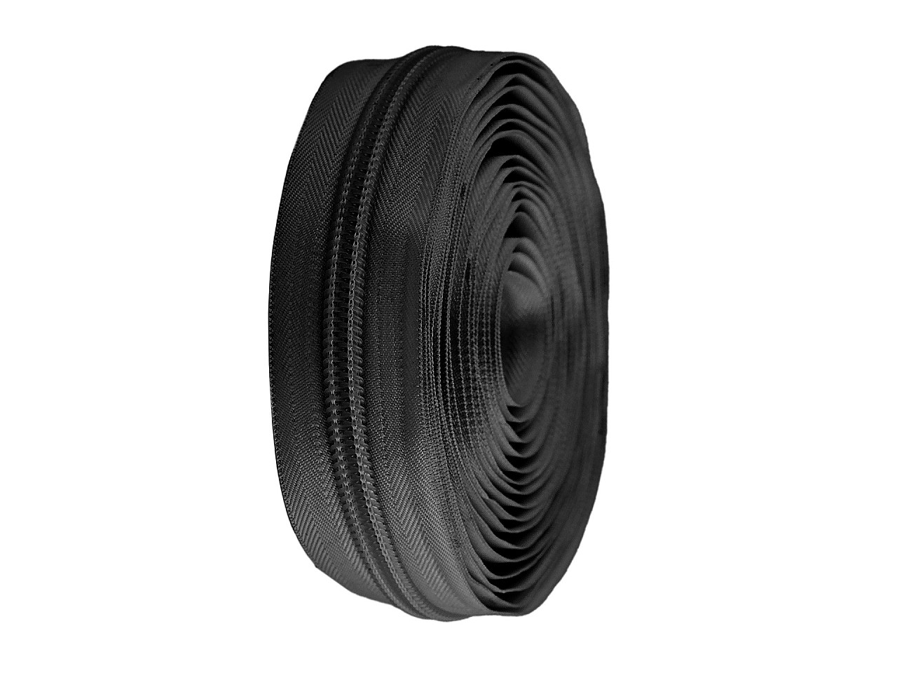 Continuous nylon zipper no 10 - Black (1 Meter)