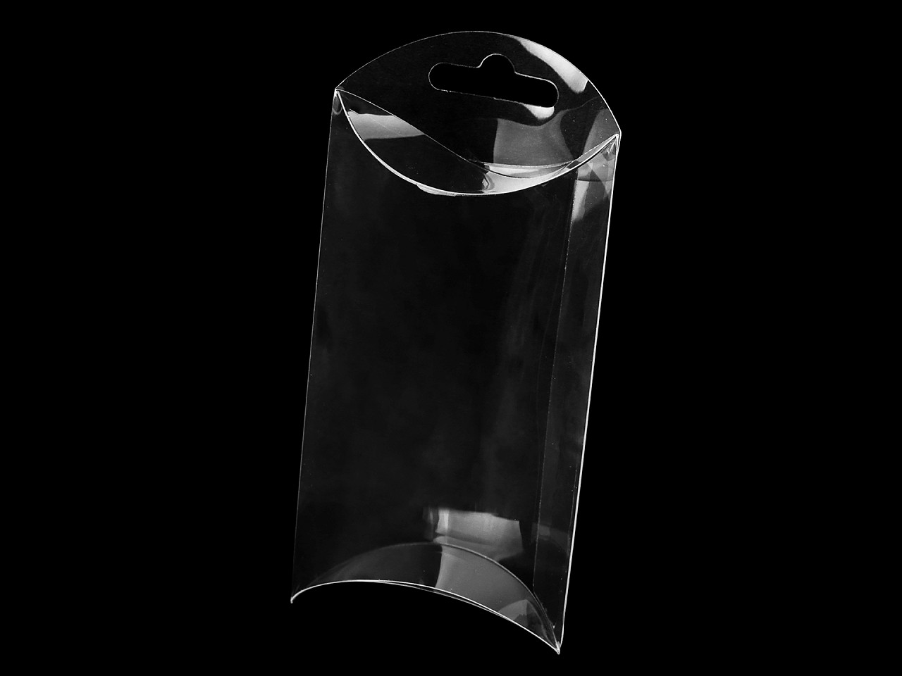 Clear packaging box with hang hole 7x12 cm - Transparent (50 Pieces)