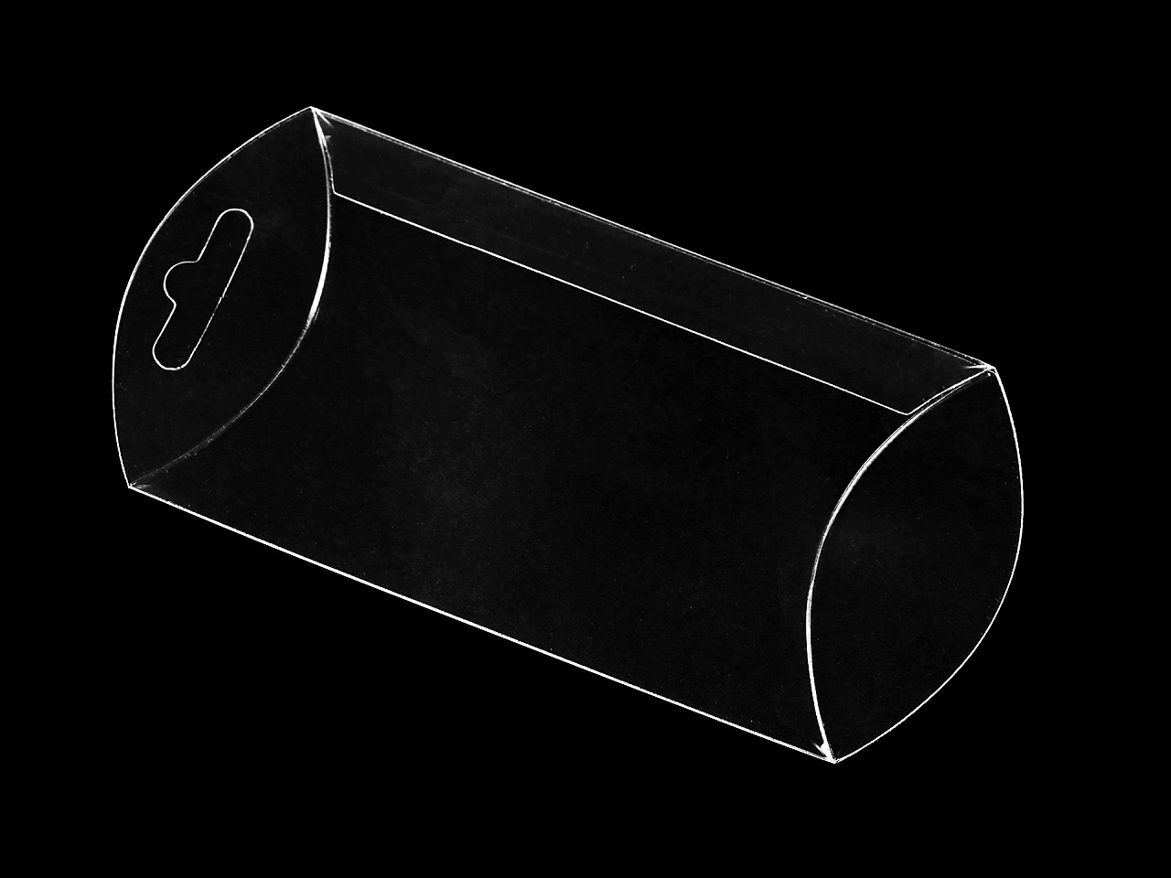 Clear packaging box with hang hole 7x12 cm - Transparent (50 Pieces)