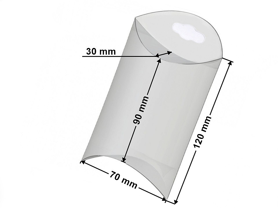Clear packaging box with hang hole 7x12 cm - Transparent (50 Pieces)