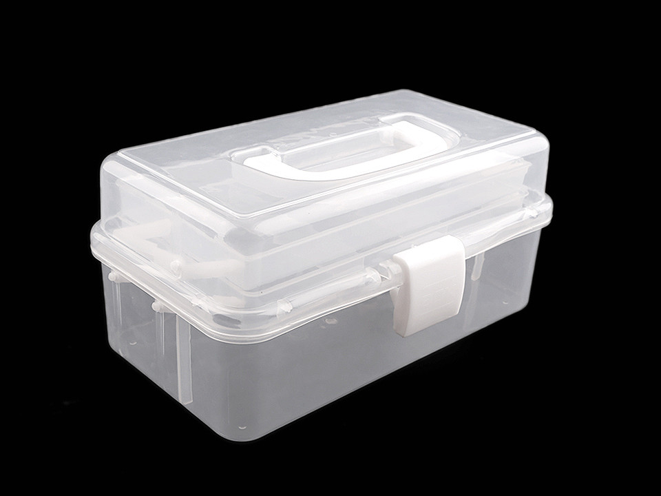 Plastic storage organizer box - Transparent (1 Piece)