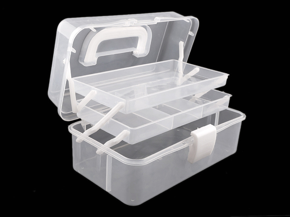 Plastic storage organizer box - Transparent (1 Piece)