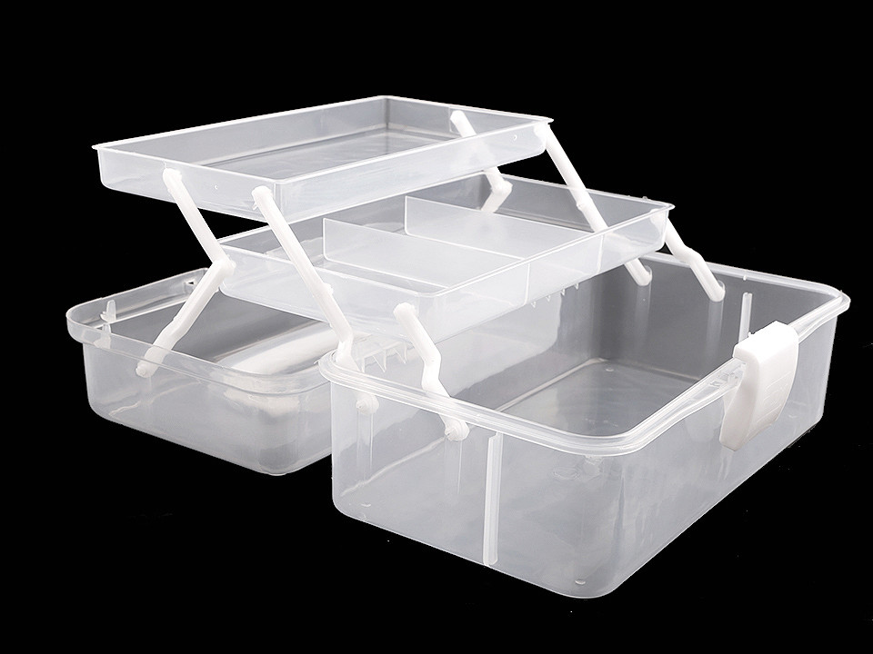 Plastic storage organizer box - Transparent (1 Piece)