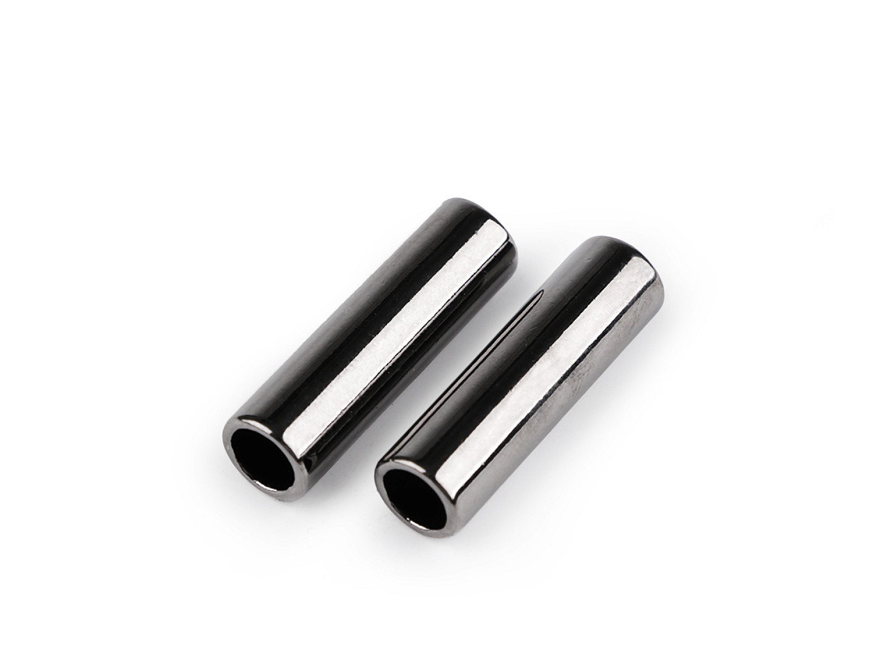 Cord end caps / metal decorative cord end tips ø5.6 mm - Black varnish (10 Pieces)