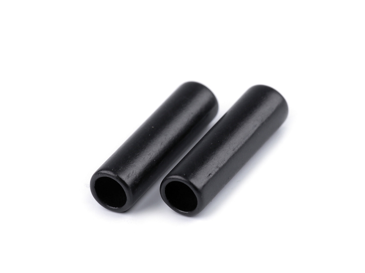 Cord end caps / metal decorative cord end tips ø5.6 mm - Black varnish (10 Pieces)