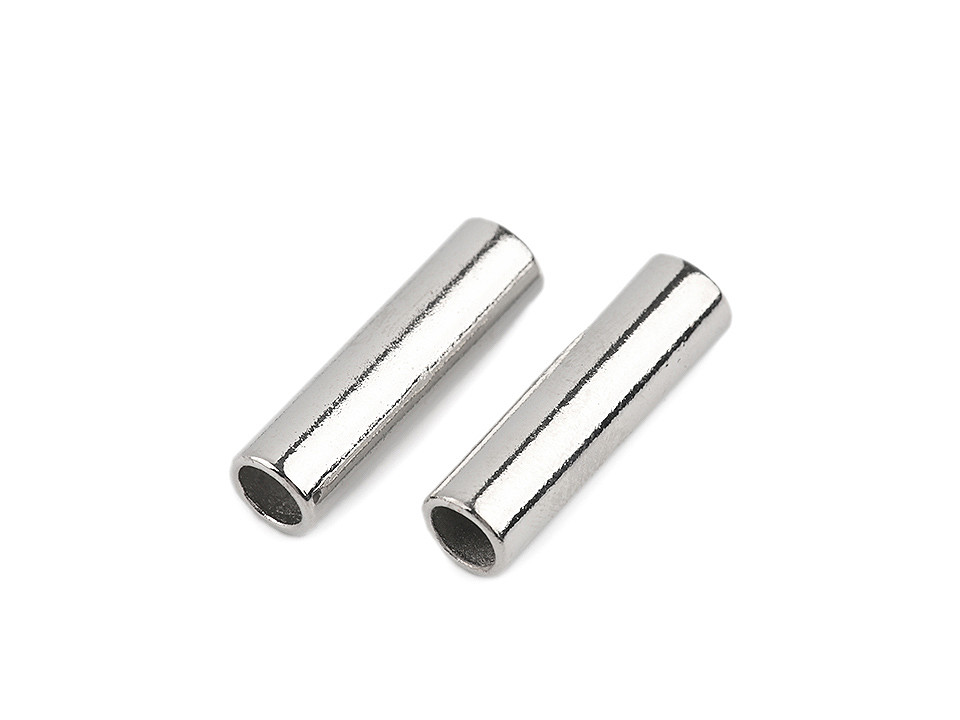 Cord end caps / metal decorative cord end tips ø5.6 mm - Black varnish (10 Pieces)