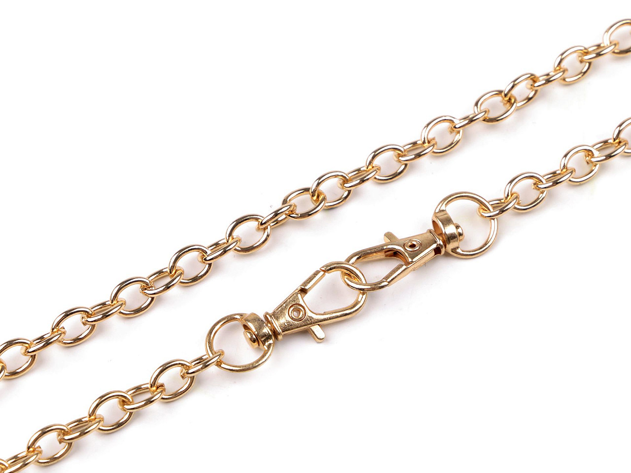 Bag / purse metal chain with lobster clasp length 120 cm - Black nickel (1 Piece)