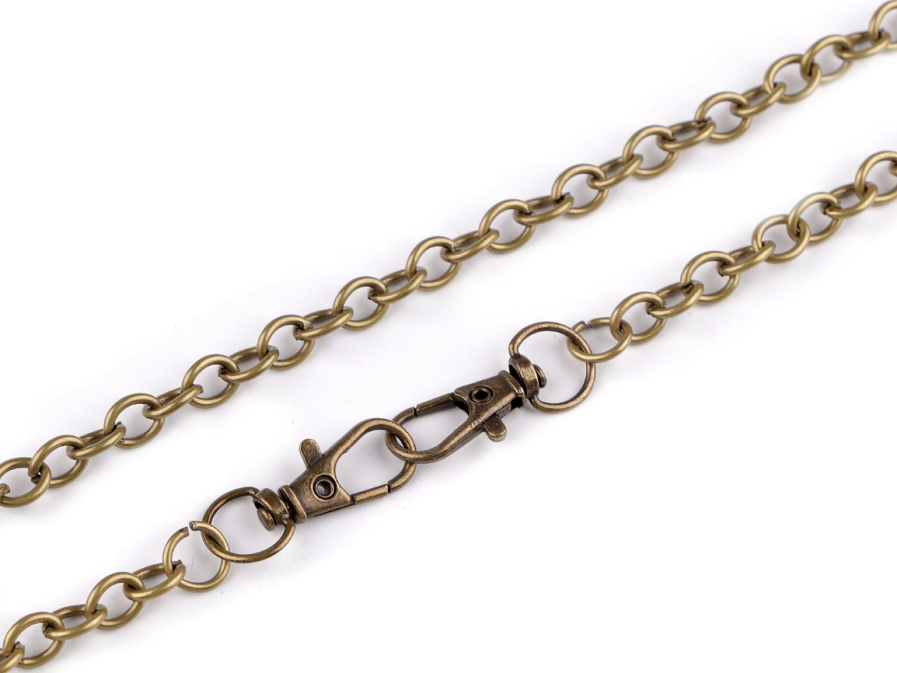 Bag / purse metal chain with lobster clasp length 120 cm - Black nickel (1 Piece)