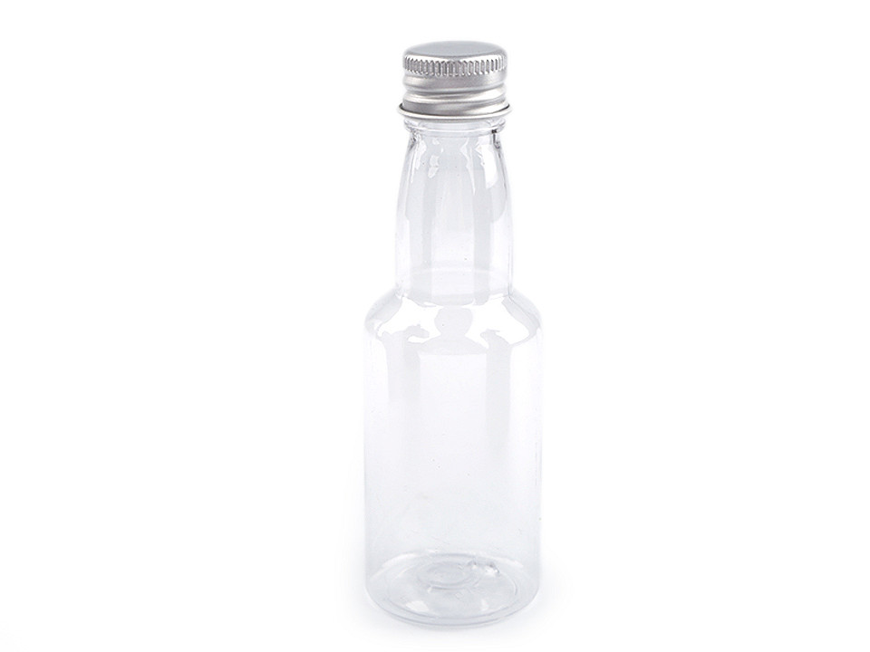 Plastic vial / bottle with screw cap - Transparent (10 Vials)
