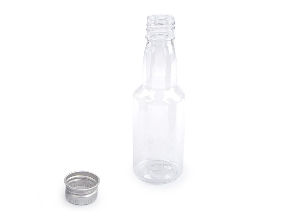 Plastic vial / bottle with screw cap - Transparent (10 Vials)