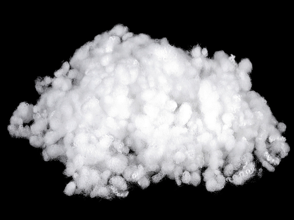 Hollow fiber polyester ball fiber filling / toy stuffing, 5 kg, bleached - White (1 Bag)