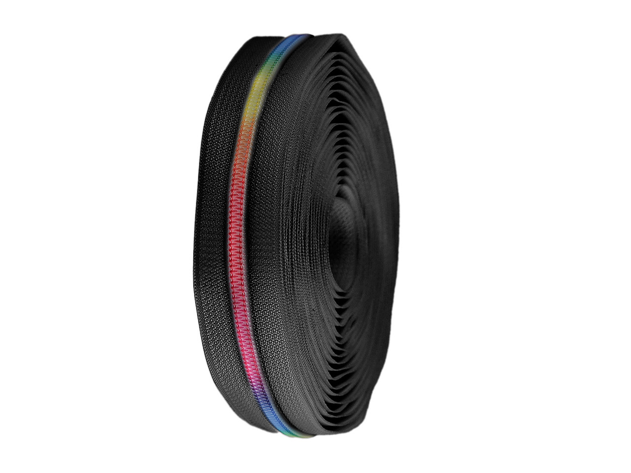 Continuous nylon rainbow zipper no 5 - White (1 Meter)