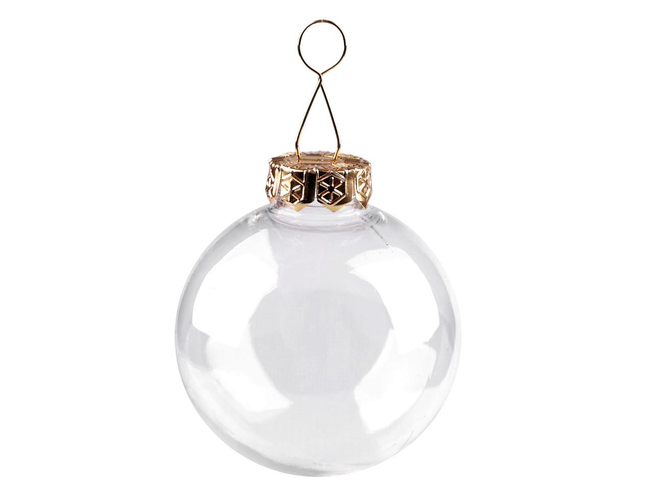 Christmas ball ornament for decorating ø6 cm - Transparent (2 Pieces)