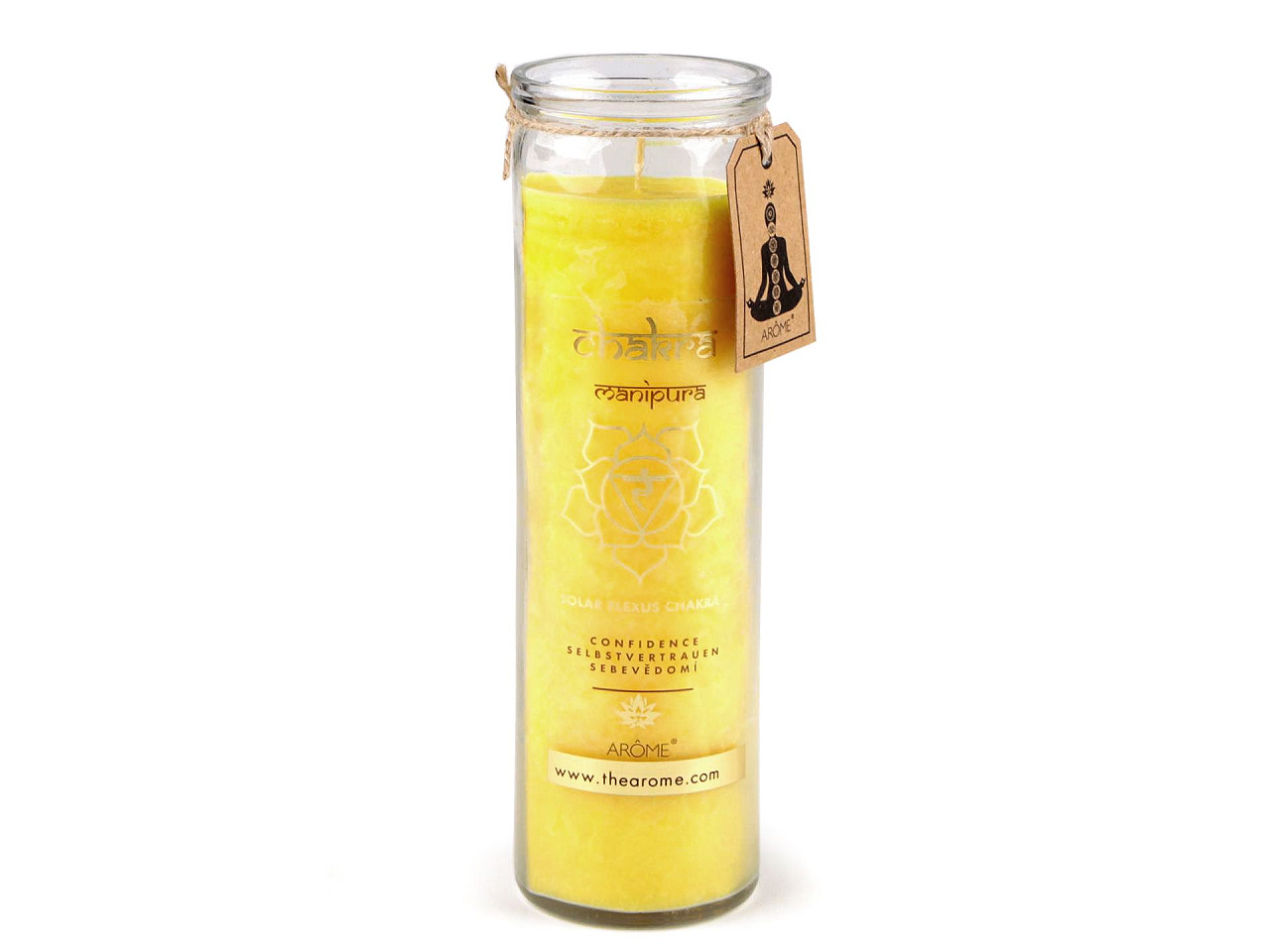 Scented chakra candle in glass, size 320 g - Blue dark (1 Piece)