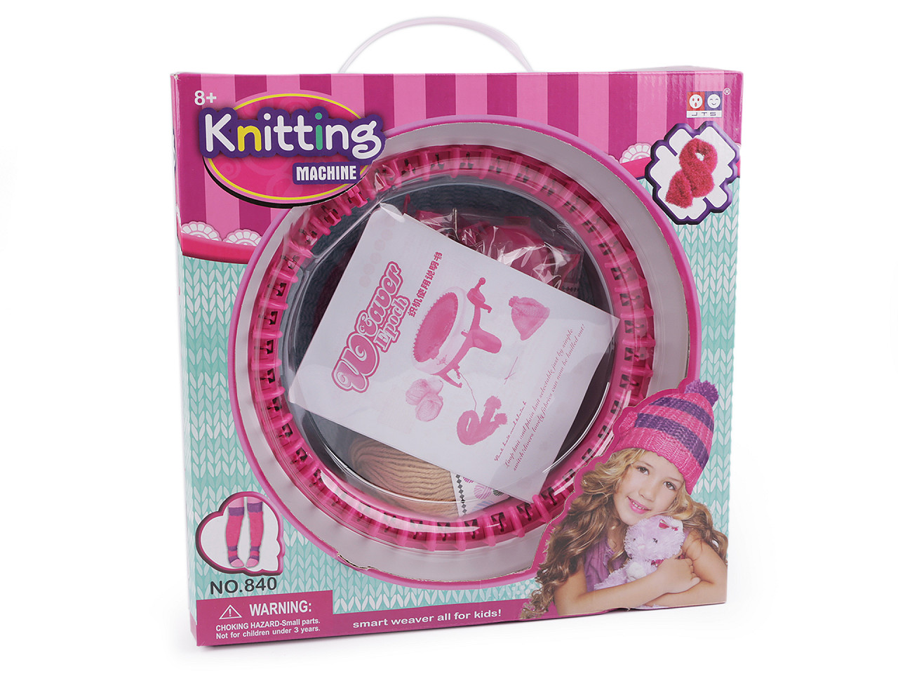 Large knitting machine for easy knitting - White (1 Set)