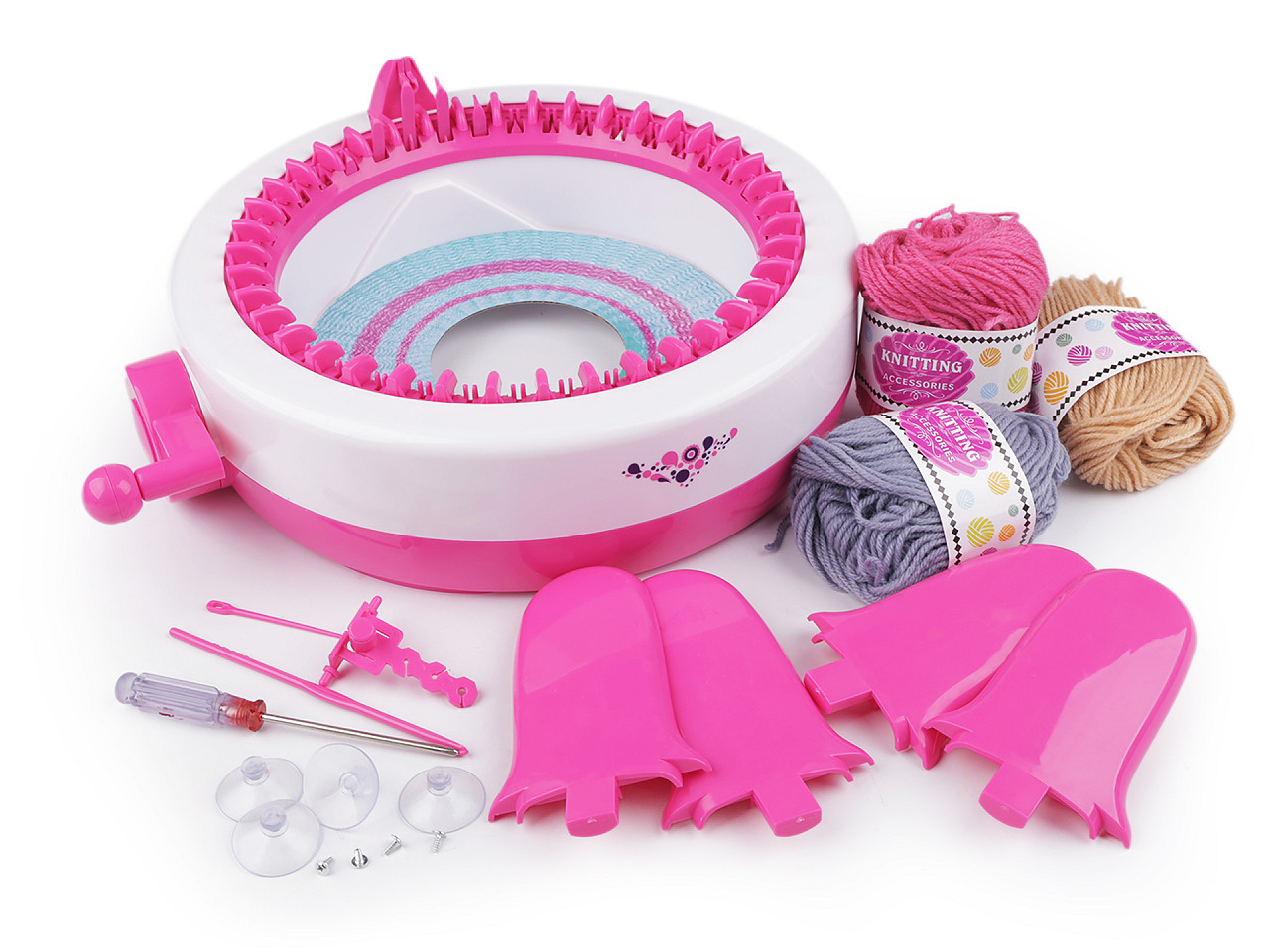 Large knitting machine for easy knitting - White (1 Set)