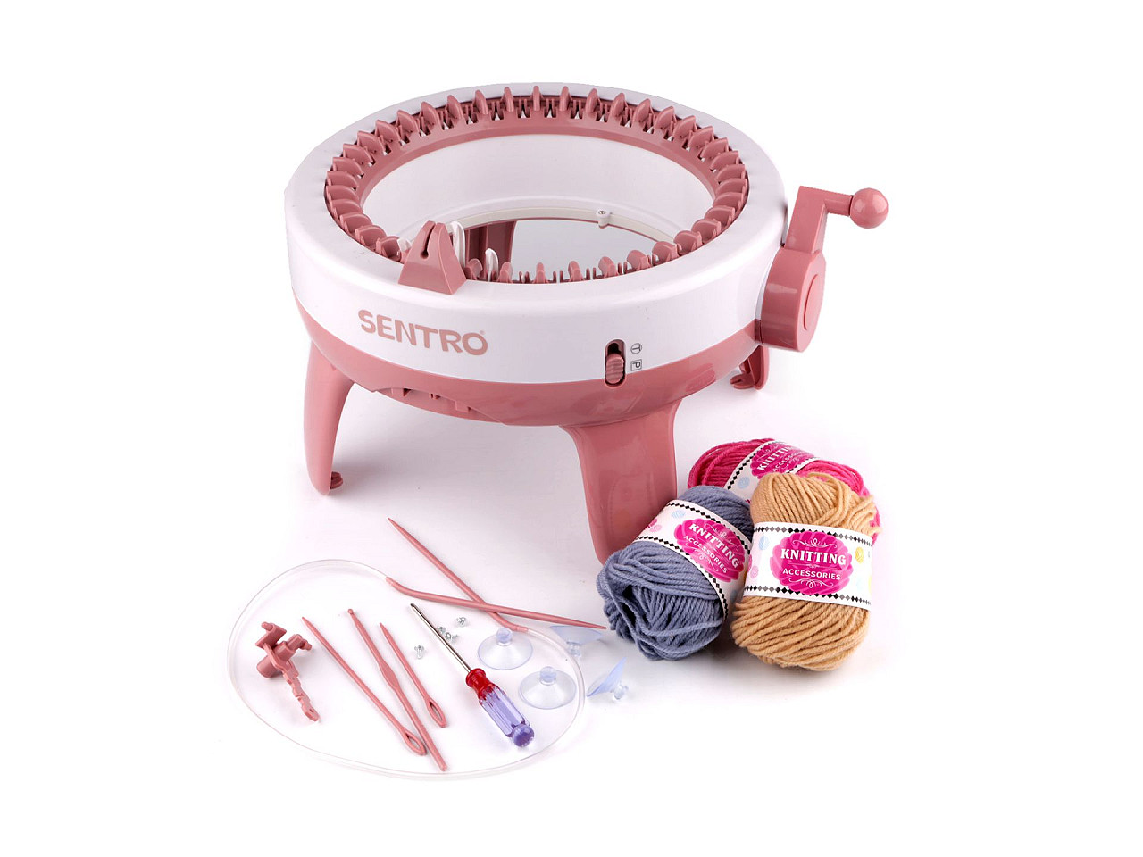Large knitting machine for easy knitting - White (1 Set)