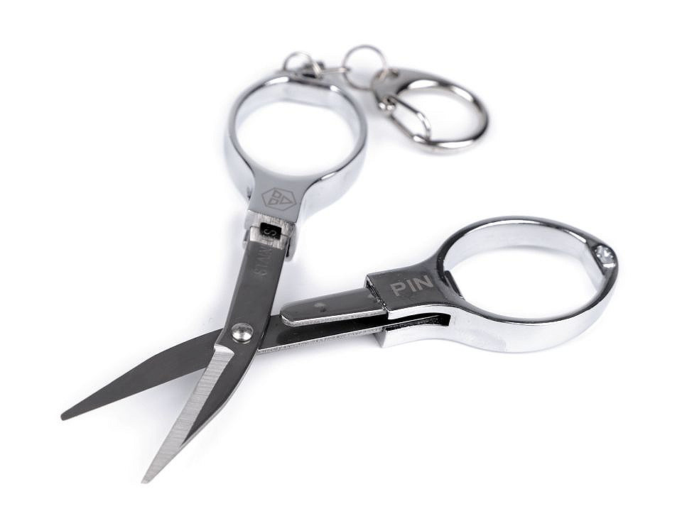 Folding scissers pin length 9.5 cm - Nickel (1 Piece)