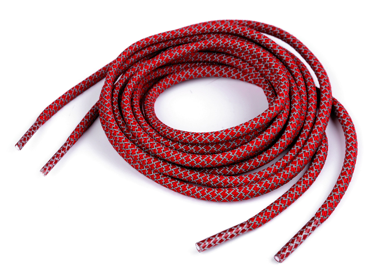 Reflective shoe laces length 130 cm - Very light grey (10 Pieces)