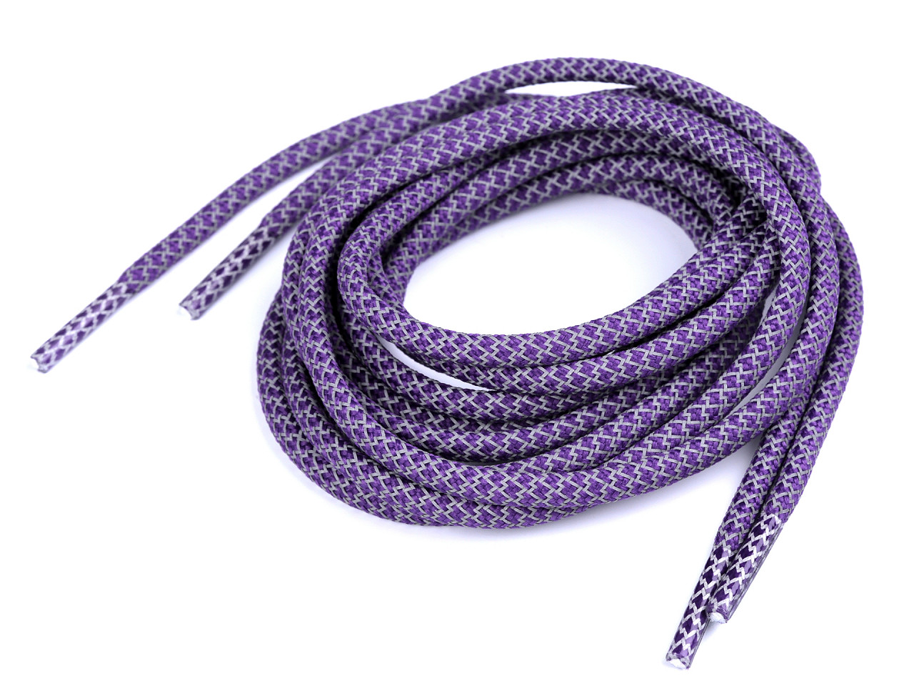 Reflective shoe laces length 130 cm - Very light grey (10 Pieces)