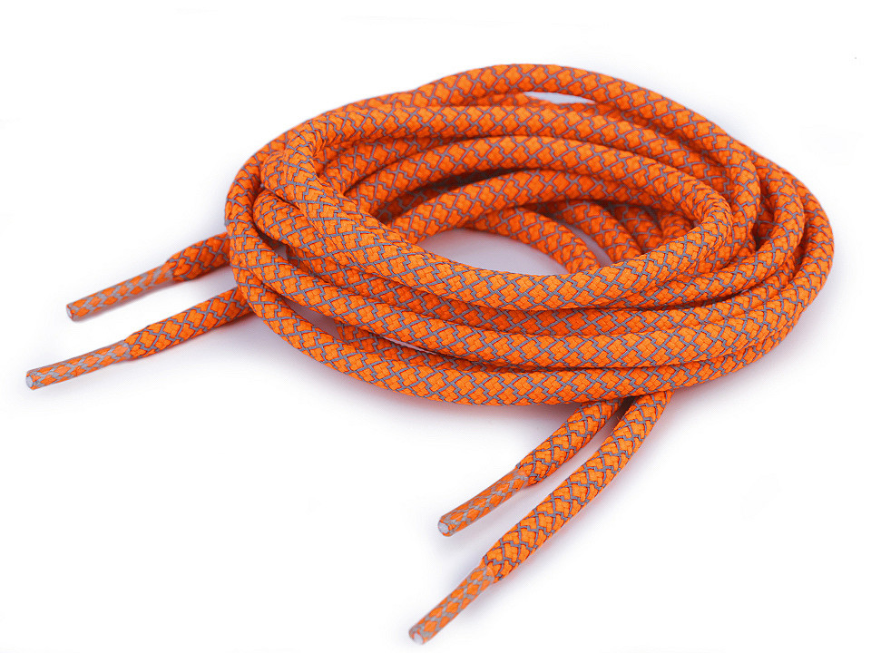 Reflective shoe laces length 130 cm - Very light grey (10 Pieces)