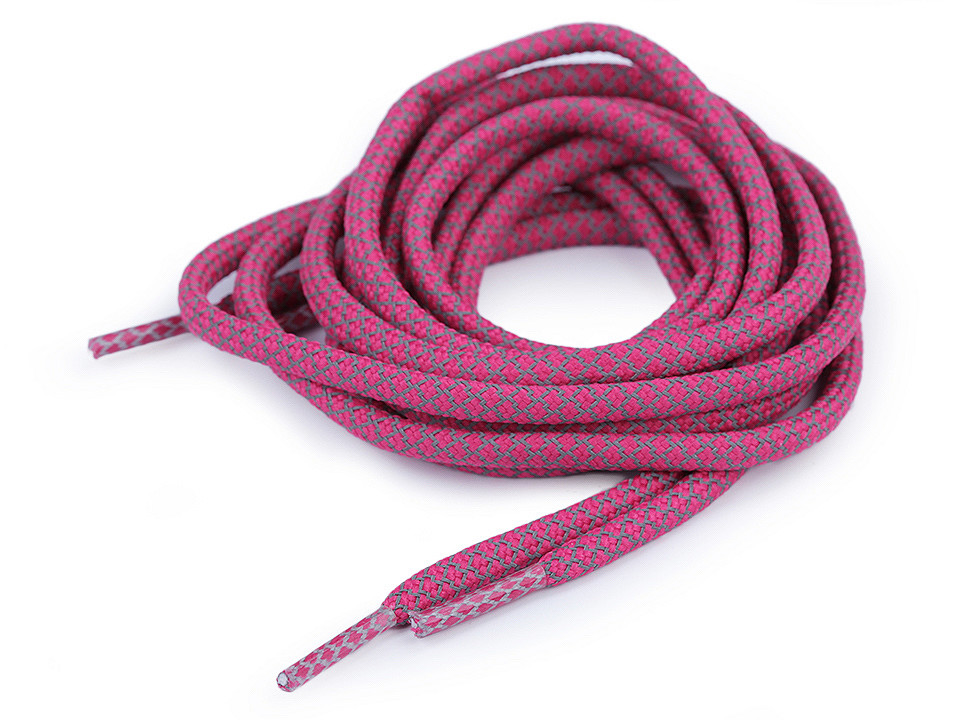 Reflective shoe laces length 130 cm - Very light grey (10 Pieces)