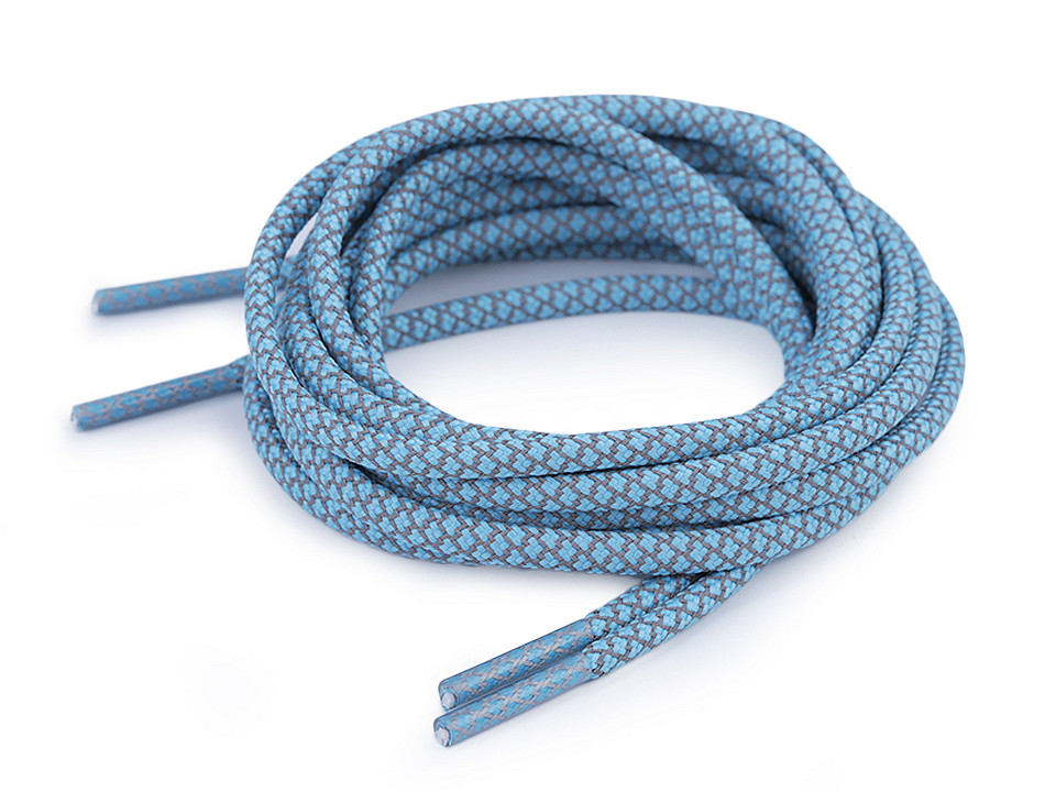 Reflective shoe laces length 130 cm - Very light grey (10 Pieces)