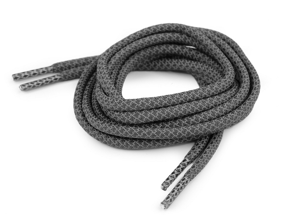 Reflective shoe laces length 130 cm - Very light grey (10 Pieces)