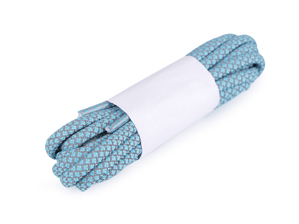 Reflective shoe laces length 130 cm - Very light grey (10 Pieces)