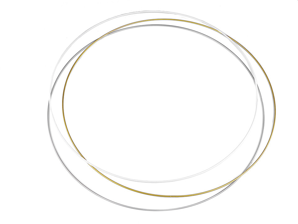 Lacquered metal circle hoop ø60 cm - Silver (1 Piece)