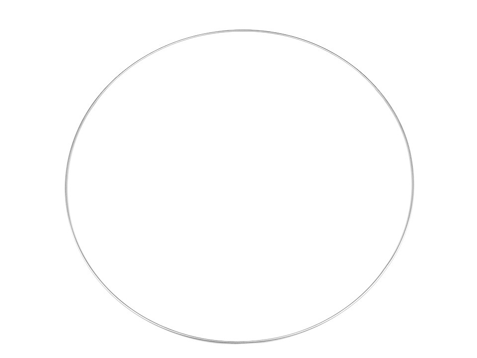 Lacquered metal circle hoop ø60 cm - Silver (1 Piece)