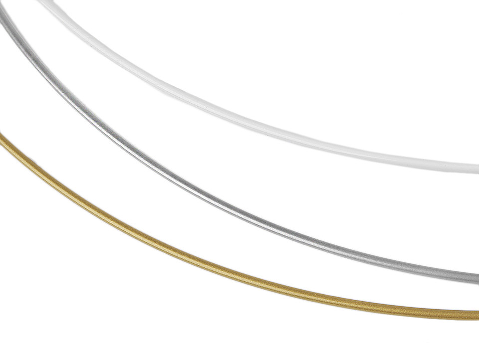 Lacquered metal circle hoop ø60 cm - Silver (1 Piece)
