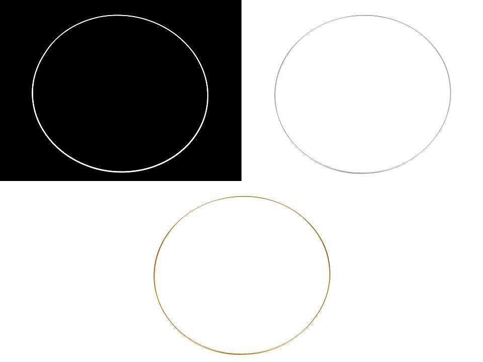 Lacquered metal circle hoop ø60 cm - Silver (1 Piece)