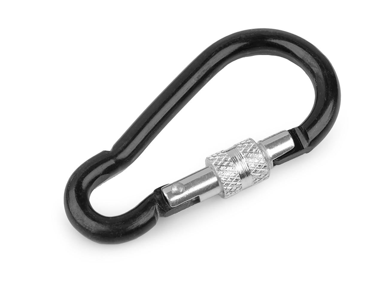 Alloy keyring carabiner / snap hook safety clip - Black (10 Pieces)